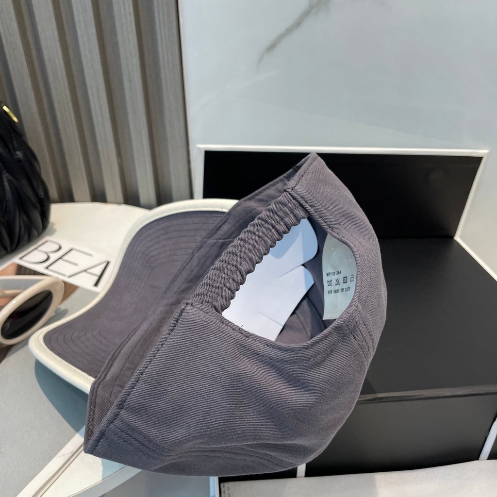 MIU MIU MM BASEBALL CAP IN GREY FABRIC STYLE 3