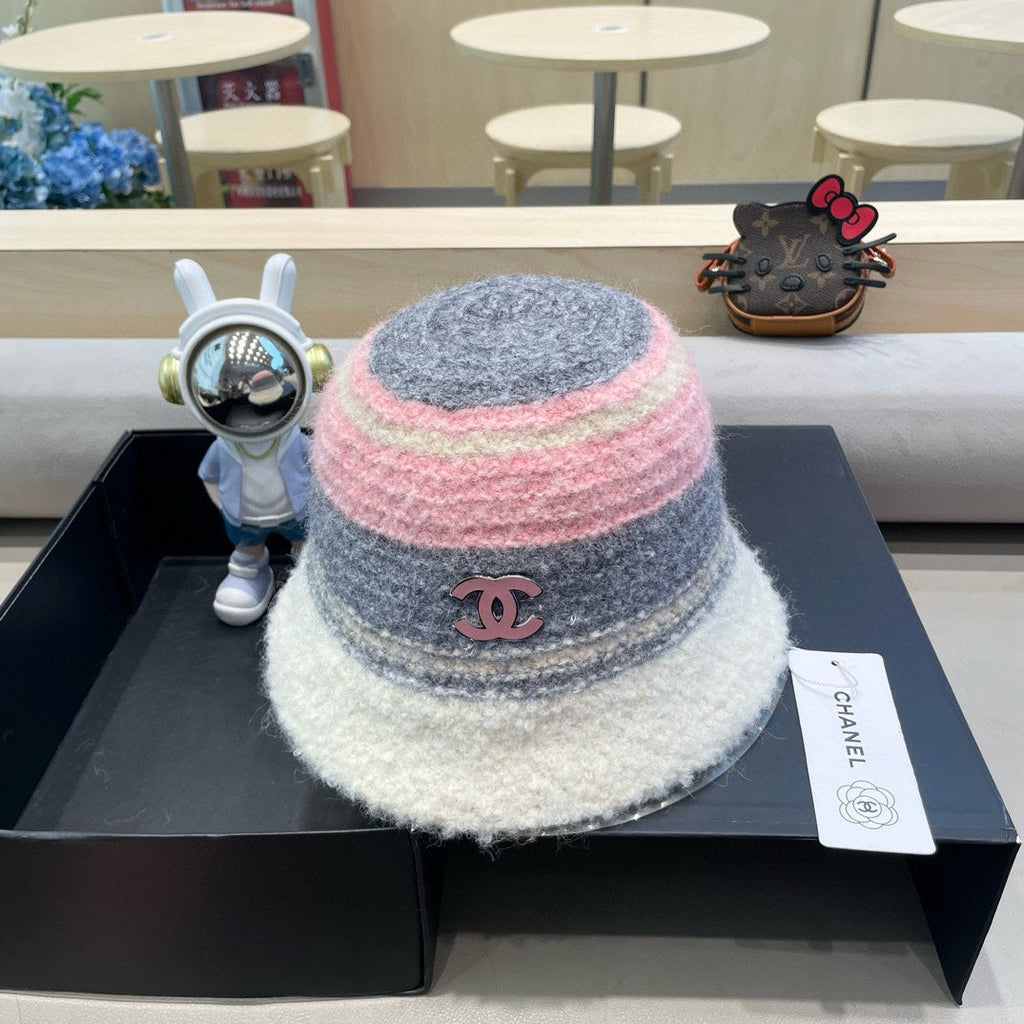CHANEL BUCKET HAT IN COLORFUL FLEECE 421128