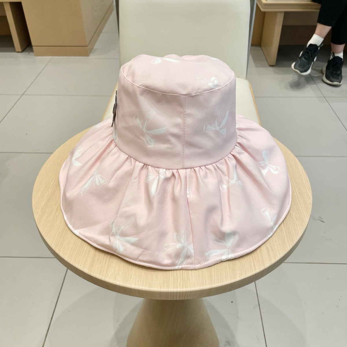 CELINE 25S BUCKET BOW HAT  733401 IN BABY PINK