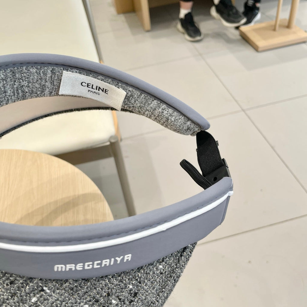 CELINE 25S VISOR HAT MODEL 735320 IN TWEED